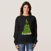 Sweatshirt Xmas Decorations Lights Santa Coonhound Dog Christ (Devant entier)