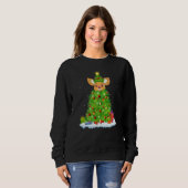 Sweatshirt Xmas Decorations Lights Santa Fennec Fox Christmas (Devant entier)