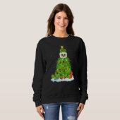 Sweatshirt Xmas Decorations Lights Santa Llama Christmas Tree (Devant entier)