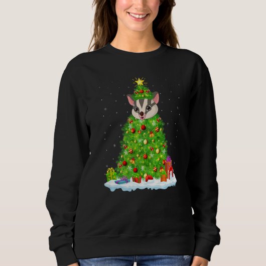 Sweatshirt Xmas Decorations Lights Santa Sugar Glider Christm (Devant)
