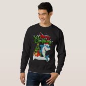 Sweatshirt Xmas Decorations Santa Great White Shark Christmas (Devant entier)