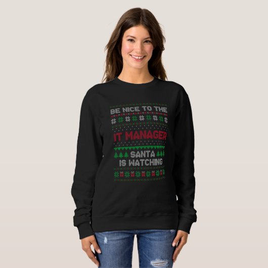 Sweatshirt Xmas For IT Manager IT Manager Ugly Christmas (Devant entier)