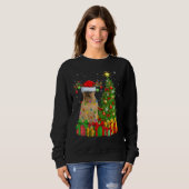 Sweatshirt Xmas Holiday Light Santa Brussels Griffon Dog Chri (Devant entier)