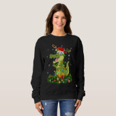 Sweatshirt Xmas Holiday Reindeer Hat Santa Alligator Christma (Devant entier)