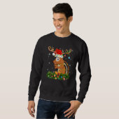 Sweatshirt Xmas Holiday Reindeer Hat Santa Chipmunk Christmas (Devant entier)