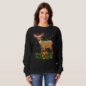 Sweatshirt Xmas Holiday Reindeer Hat Santa Deer Christmas (Devant entier)