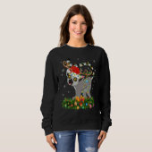 Sweatshirt Xmas Holiday Reindeer Hat Santa Lemur Christmas (Devant entier)