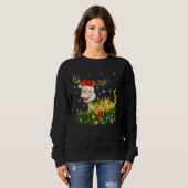 Sweatshirt Xmas Holiday Reindeer Hat Santa Lizard Christmas (Devant entier)