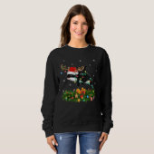 Sweatshirt Xmas Holiday Reindeer Hat Santa Orca Fish Christma (Devant entier)