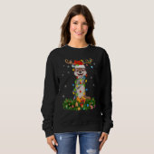 Sweatshirt Xmas Holiday Reindeer Hat Santa Otter Christmas (Devant entier)