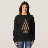 Sweatshirt Xmas Holiday  Santa Foxhound Dog Christmas Tree (Devant entier)