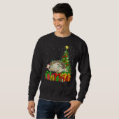 Sweatshirt Xmas Holiday Santa Guinea Fowl Bird Christmas Tree (Devant entier)