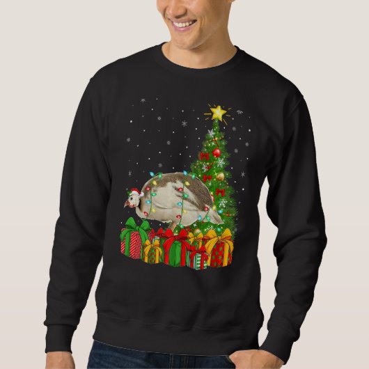 Sweatshirt Xmas Holiday Santa Guinea Fowl Bird Christmas Tree (Devant)