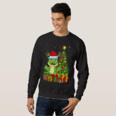 Sweatshirt Xmas Holiday Santa Poison Dart Frog Christmas Tree (Devant entier)