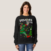 Sweatshirt Xmas Lighting Elf Dabbing Around The Christmas Tre (Devant entier)
