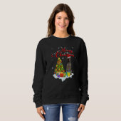 Sweatshirt Xmas Lighting Santa German Shorthaired Pointer Dog (Devant entier)