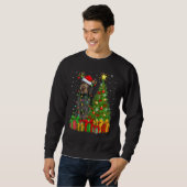 Sweatshirt Xmas Lights German Wirehaired Pointer Dog Christma (Devant entier)