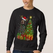 Sweatshirt Xmas Lights German Wirehaired Pointer Dog Christma (Devant)