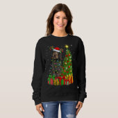 Sweatshirt Xmas Lights German Wirehaired Pointer Dog Christma (Devant entier)