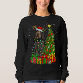 Sweatshirt Xmas Lights German Wirehaired Pointer Dog Christma (Devant)