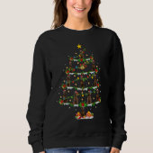 Sweatshirt Xmas Lights Irish Setter Dog Christmas Tree (Devant)