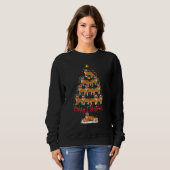 Sweatshirt Xmas Lights Santa Rough Collie Dog Christmas Tree  (Devant entier)