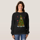 Sweatshirt Xmas Tree Decorations Lights Santa Balinese Cat Ch (Devant entier)