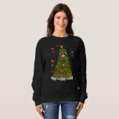 Sweatshirt Xmas Tree Decorations Lights Santa Chipmunk Christ (Devant entier)