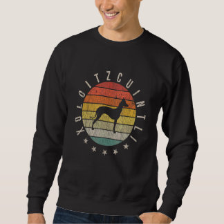 Sweatshirt Xoloitzcuintli Paw Vintage Retro Papa Maman Femme