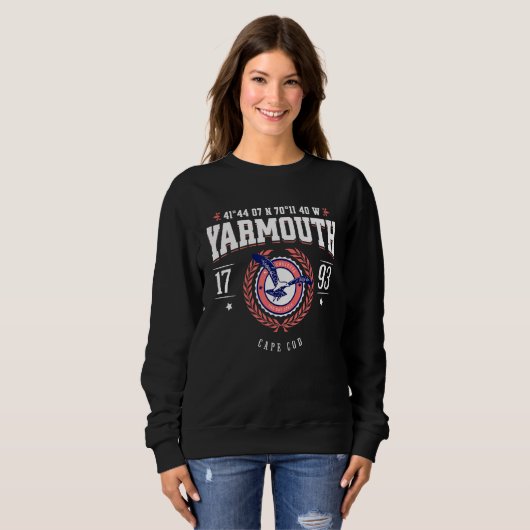 Sweatshirt Yarmouth Massachusetts Cape Cod MA Nautical Beach  (Devant entier)