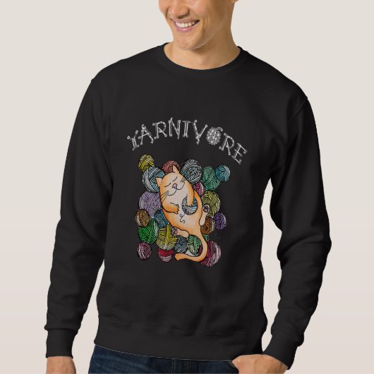 Sweatshirt yarnivore cat (Devant)