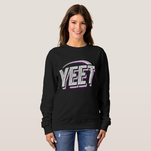 Sweatshirt Yeet Meme Asexual Pride Flag Rainbow Millennial Ge (Devant entier)