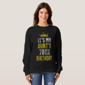 Sweatshirt Yellow Crown 70th Bday For Aunt From Niece Nephew (Devant entier)