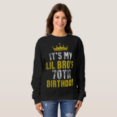 Sweatshirt Yellow Crown 70th Bday For Brother From Sister Bro (Devant entier)