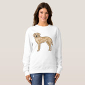 Sweatshirt Yellow Labrador Retriever mignon dessin de chien (Devant entier)