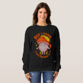 Sweatshirt Yellow Orange Tones Mushroom Figure Leaves Love Se (Devant entier)