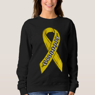 Sweatshirt Yellow Ribbon Spina Bifida Awareness Month Footbal