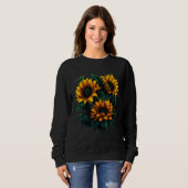 Sweatshirt Yellow Sunflower Cute summer Sun flowers Floral Po (Devant entier)