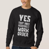 Sweatshirt Yes that does require a work order  call managemen (Devant)