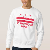 Sweatshirt Yes we can Washington Dc statehood now flag (Devant)