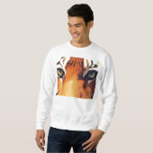 Sweatshirt Yeux de l'illustration de tigre (Devant entier)