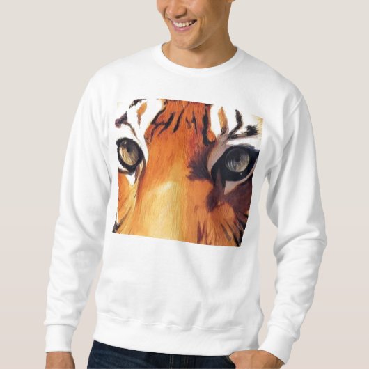 Sweatshirt Yeux de l'illustration de tigre (Devant)
