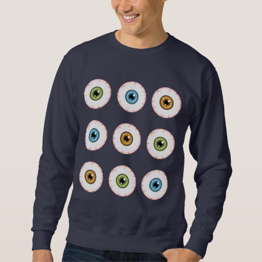 Sweatshirt Yeux d'Halloween Yeballs colorés Yeux sanglants (Devant)