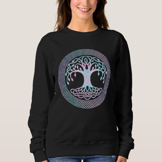 Sweatshirt Yggdrasil Celtic Tree of Life Tie Dyed Nordic Viki (Devant)