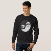 Sweatshirt Yin and Yang Sloth Predator Meditation Acro Hatha  (Devant entier)