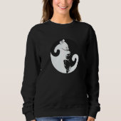 Sweatshirt Yin Yang Peace Zen Chat Kitten Lover Interconnecté (Devant)