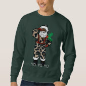 Sweatshirt yo black père Noël (Devant)