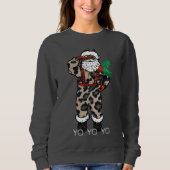 Sweatshirt yo black père Noël (Devant)