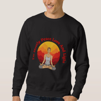 Sweatshirt Yoga Bulkbuy Je Suis Principalement Paix Amour Et 