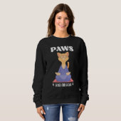Sweatshirt Yoga Cat Cute Paws And Breathe (Devant entier)